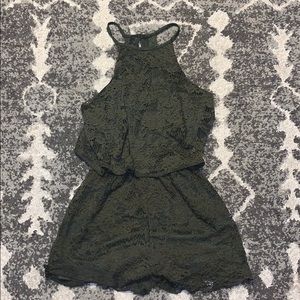 Green Lace Romper